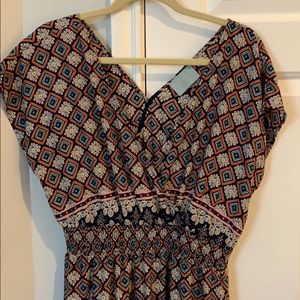 Skies Are Blue size L print maxi dress